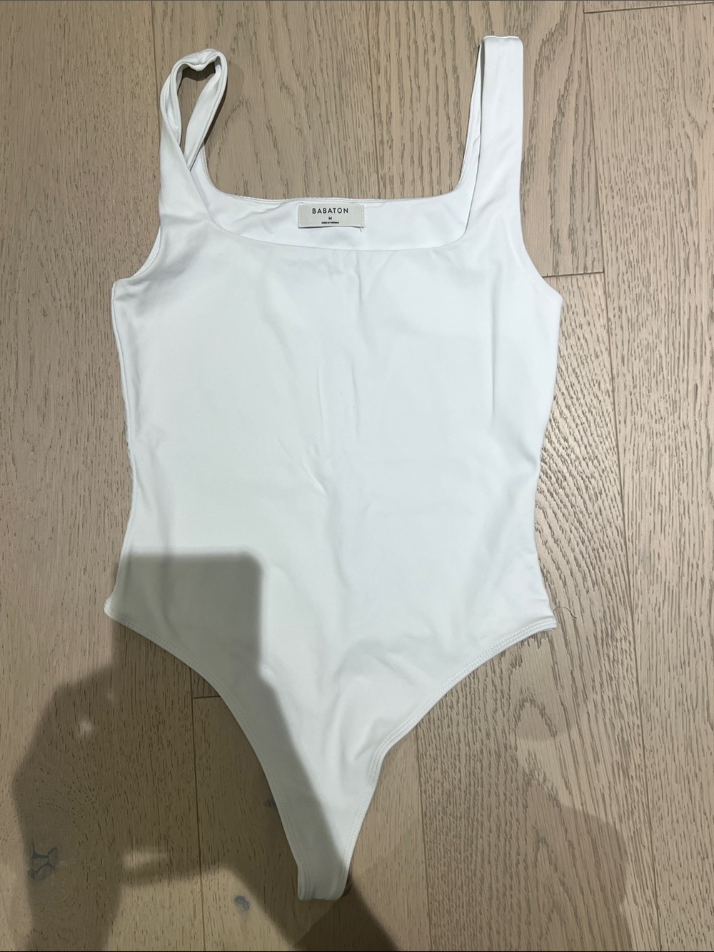 Babaton Kids White Square-Neck One-Piece Swimsuit